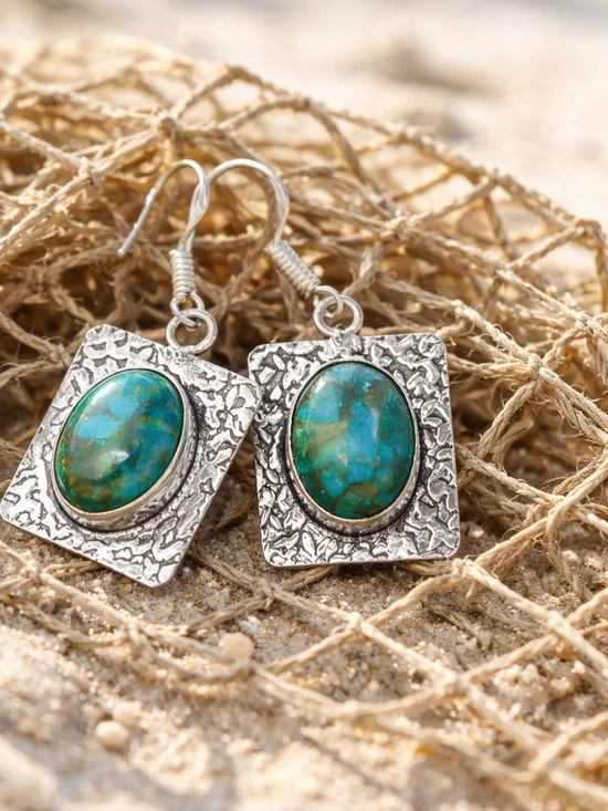 Set! Chrysocolla Necklace & Earrings - Picture 5 of 16